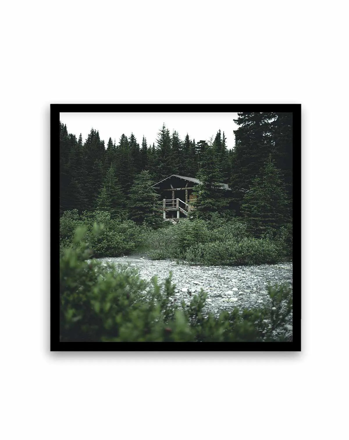 Berg Lake Cabin by Kalen X | Art Print from Olive et Oriel where you can shop wallpaper and artworks online