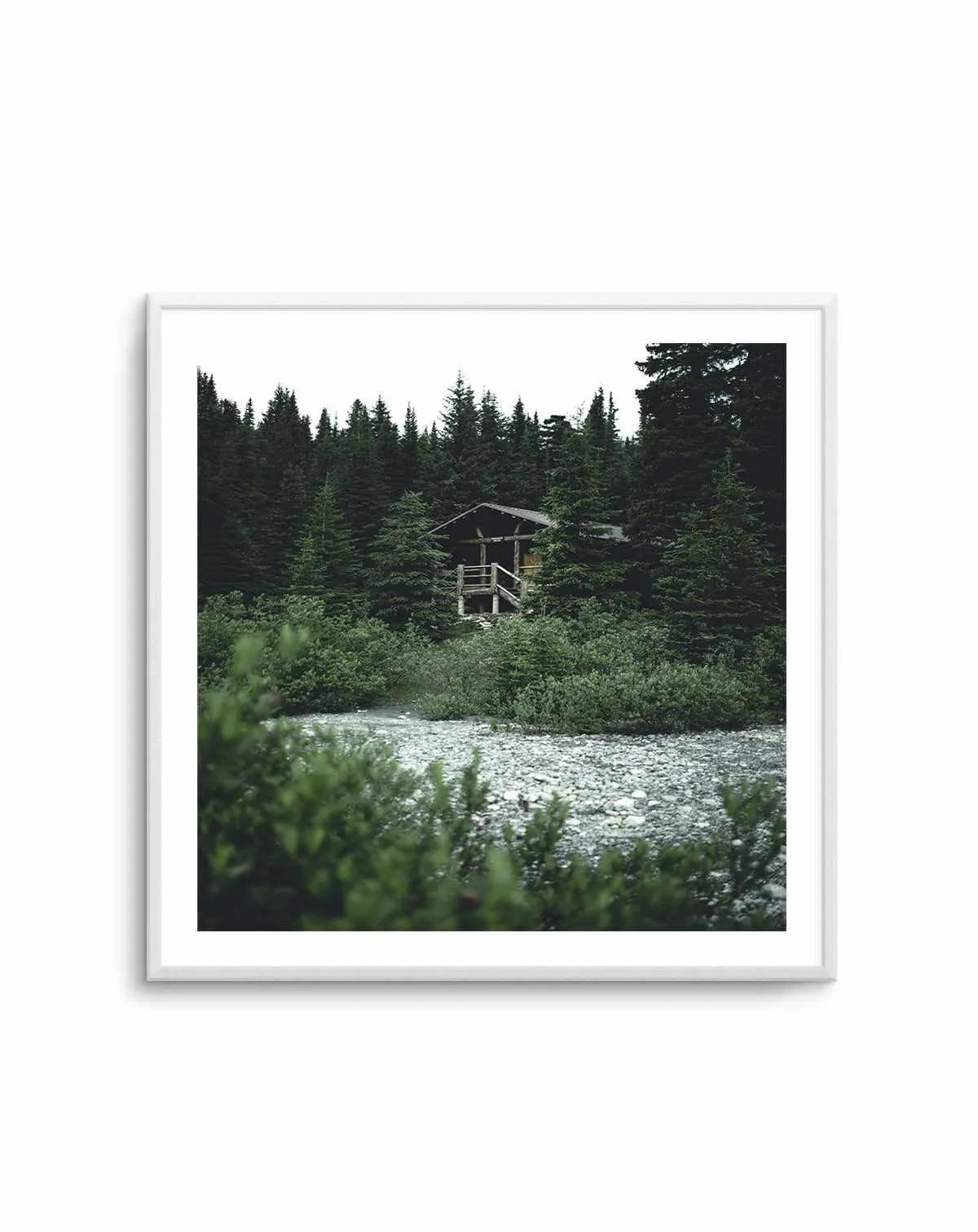 Berg Lake Cabin by Kalen X | Art Print from Olive et Oriel where you can shop wallpaper and artworks online