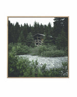 Berg Lake Cabin by Kalen X | Framed Canvas Art Print