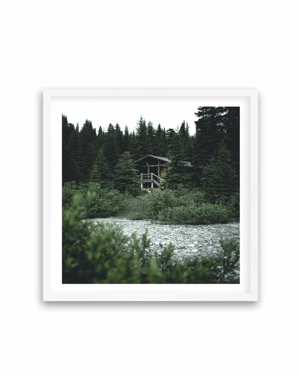 Berg Lake Cabin by Kalen X | Art Print from Olive et Oriel where you can shop wallpaper and artworks online