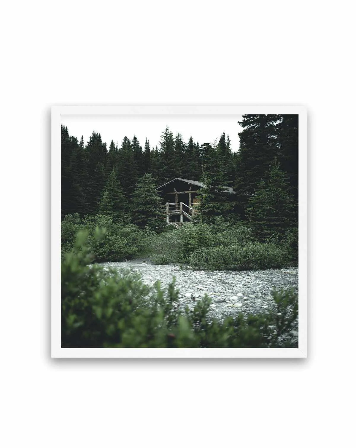 Berg Lake Cabin by Kalen X | Art Print from Olive et Oriel where you can shop wallpaper and artworks online