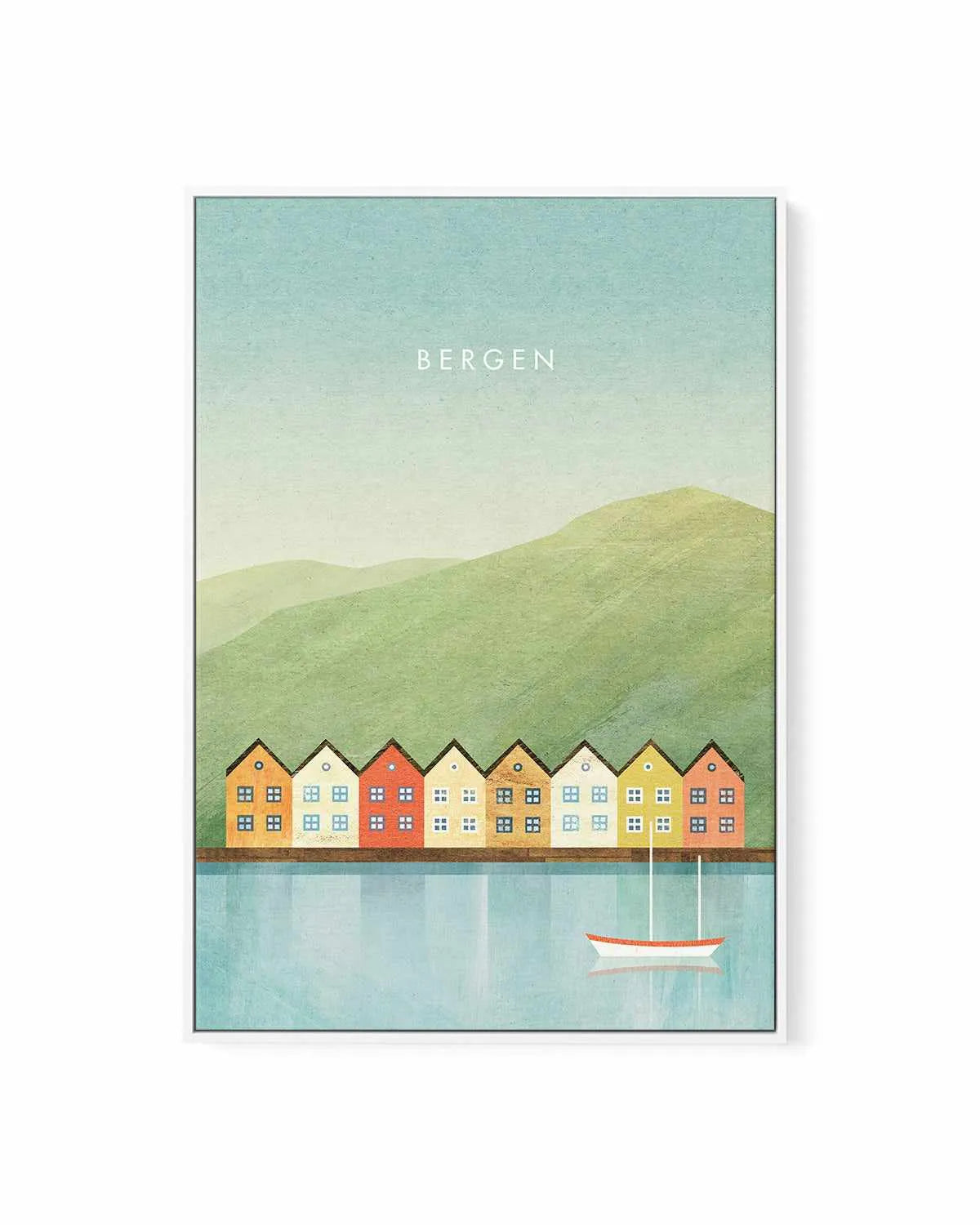 Bergen by Henry Rivers | Framed Canvas Art Print from Olive et Oriel where you can shop wallpaper and artworks online