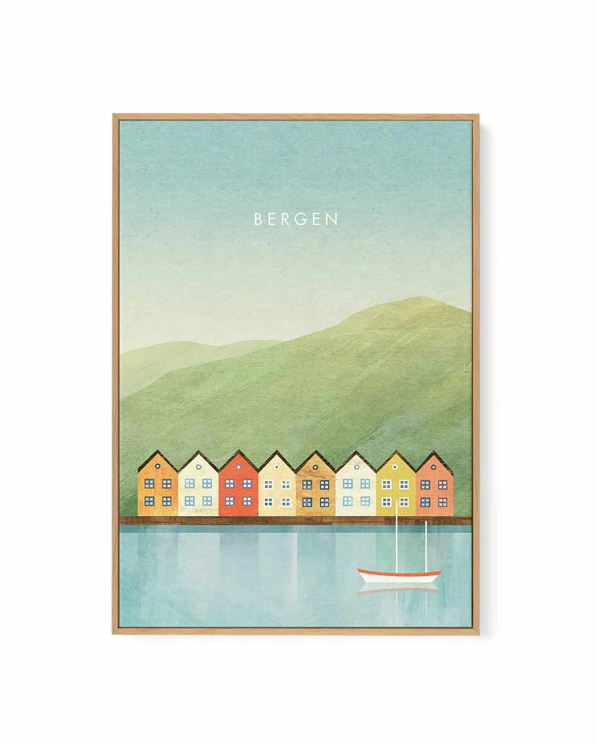 Bergen by Henry Rivers | Framed Canvas Art Print from Olive et Oriel where you can shop wallpaper and artworks online