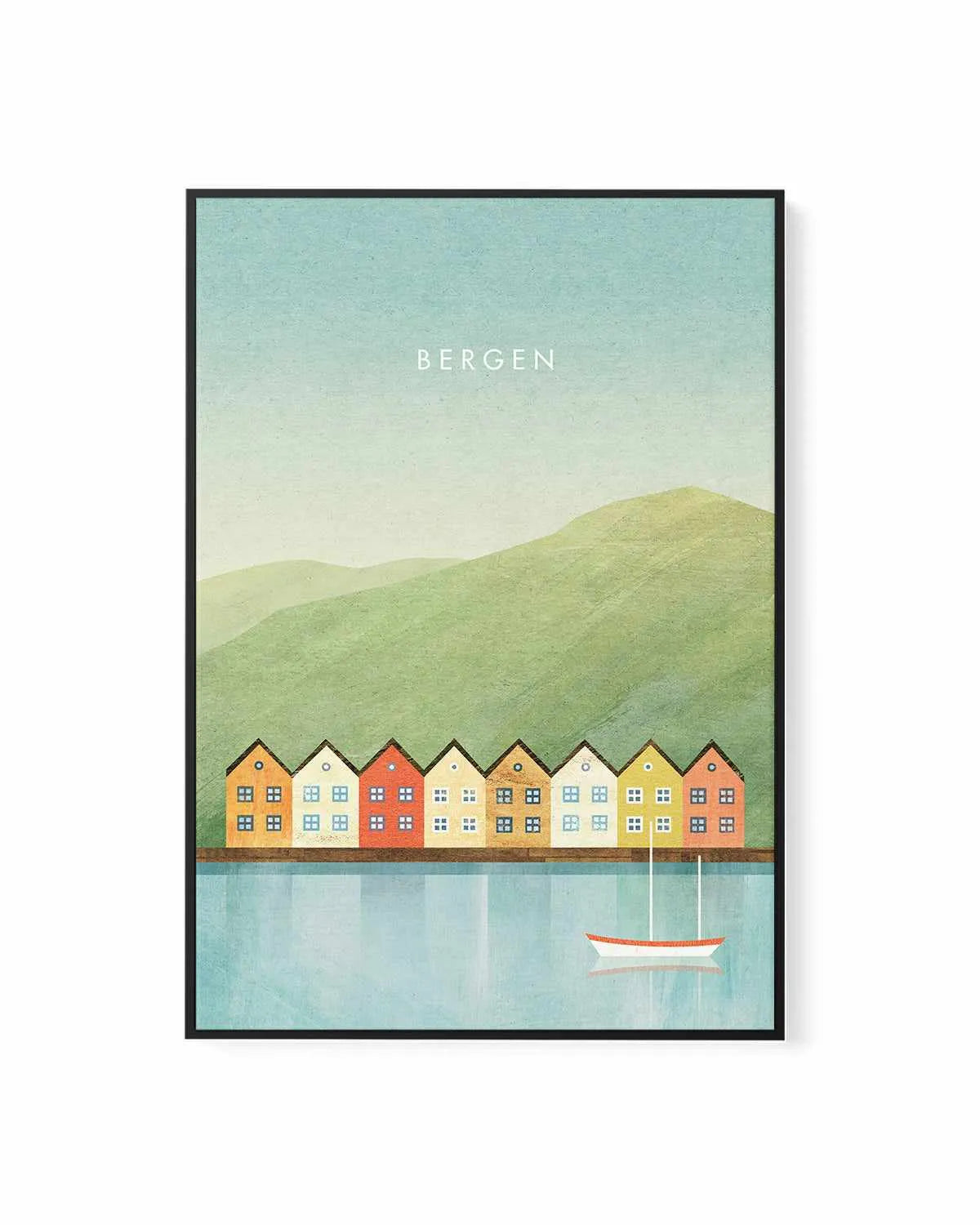 Bergen by Henry Rivers | Framed Canvas Art Print from Olive et Oriel where you can shop wallpaper and artworks online