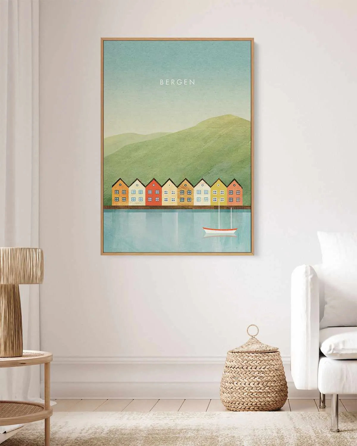 Bergen by Henry Rivers | Framed Canvas Art Print from Olive et Oriel where you can shop wallpaper and artworks online