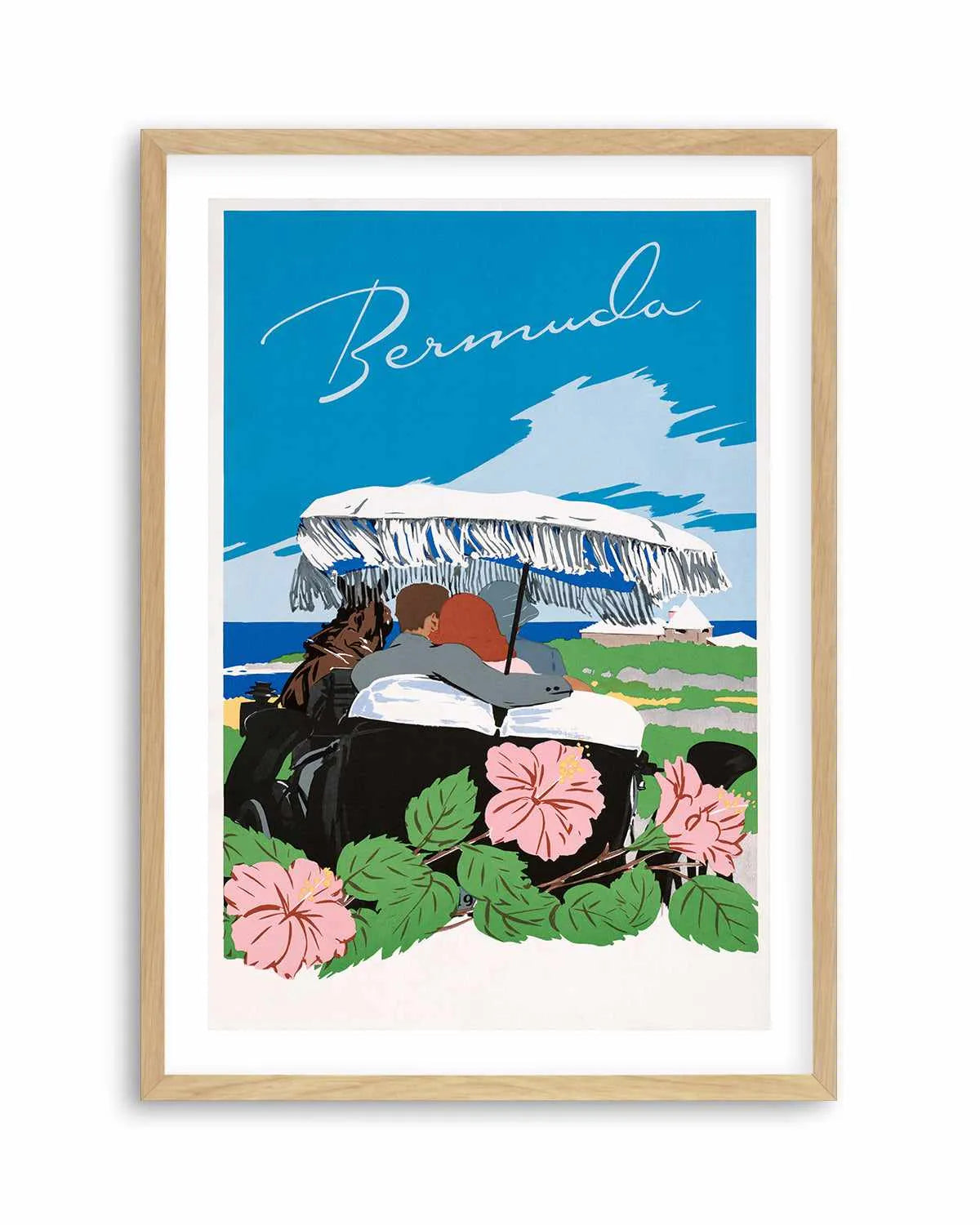 Bermuda Umbrella Vintage Poster Art Print from Olive et Oriel where you can shop wallpaper and artworks online