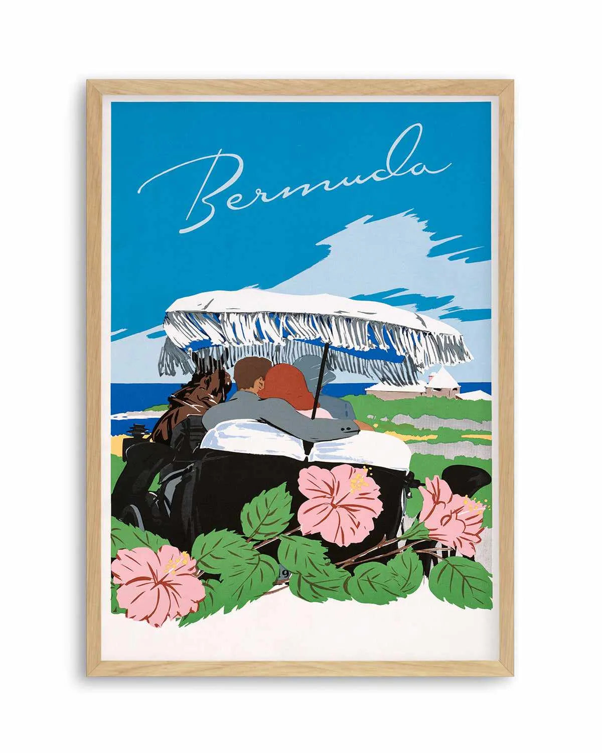 Bermuda Umbrella Vintage Poster Art Print from Olive et Oriel where you can shop wallpaper and artworks online