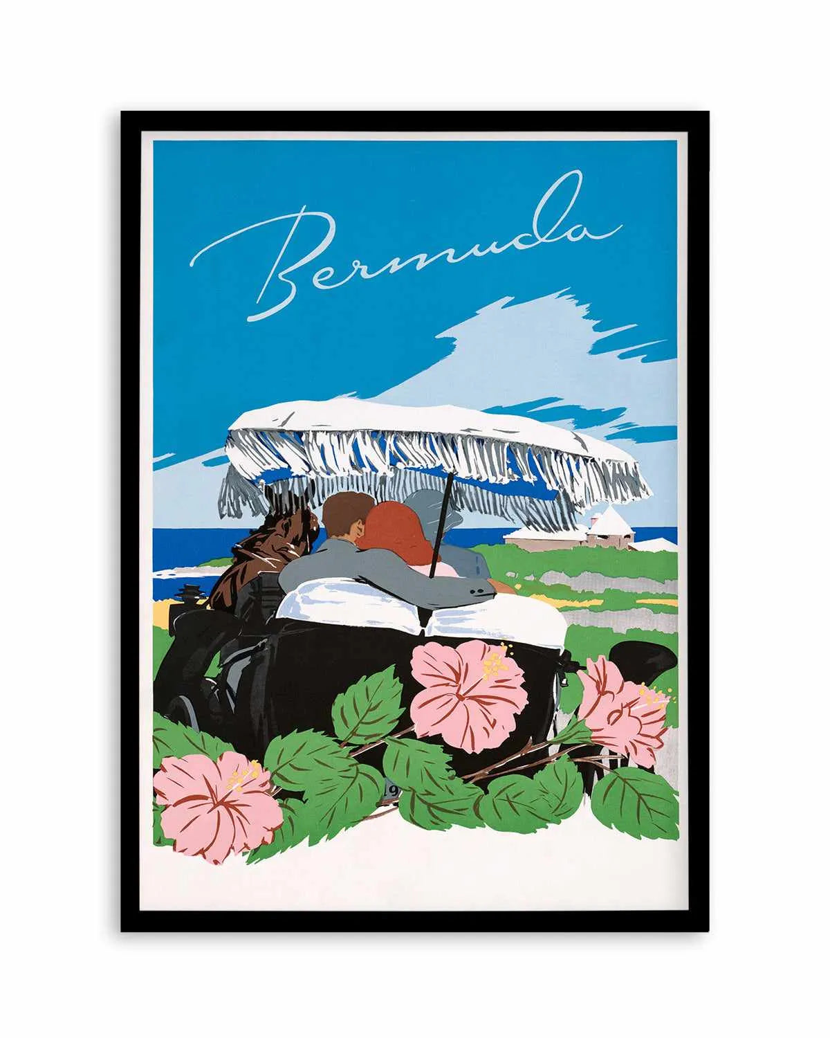 Bermuda Umbrella Vintage Poster Art Print from Olive et Oriel where you can shop wallpaper and artworks online