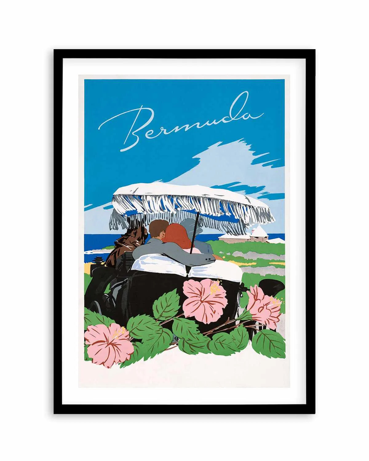 Bermuda Umbrella Vintage Poster Art Print from Olive et Oriel where you can shop wallpaper and artworks online