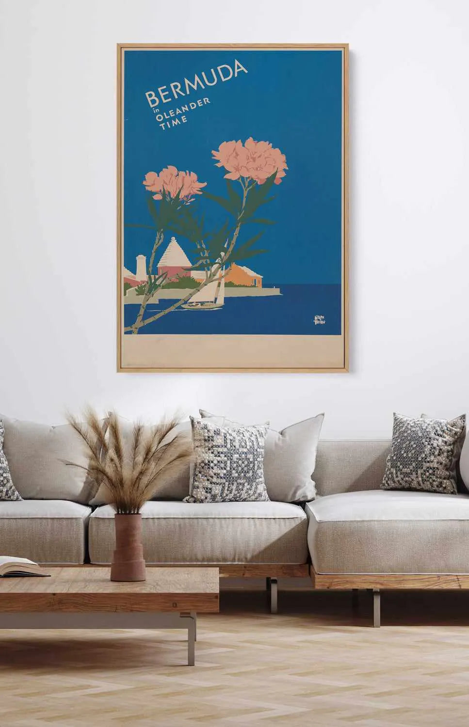 Bermuda Vintage Poster | Framed Canvas Art Print from Olive et Oriel where you can shop wallpaper and artworks online