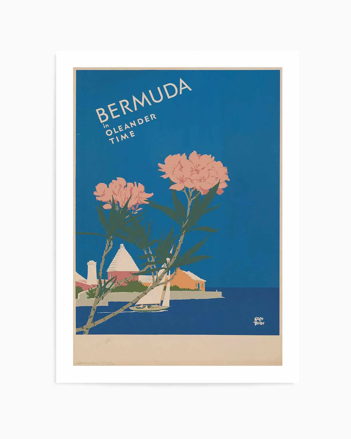 Bermuda Vintage Poster Art Print from Olive et Oriel where you can shop wallpaper and artworks online