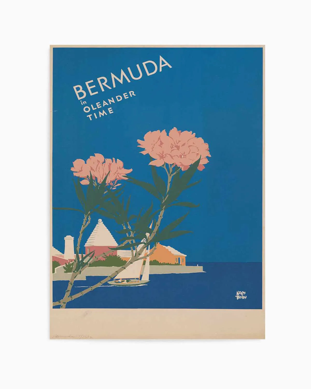 Bermuda Vintage Poster Art Print from Olive et Oriel where you can shop wallpaper and artworks online