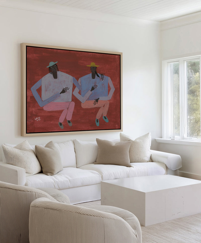 Better With You by Studio IMO | Framed Canvas Art Print