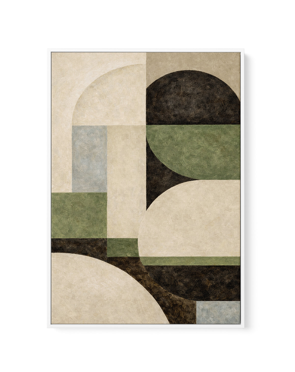 Between Shapes by Dan Hobday | Framed Canvas Art Print