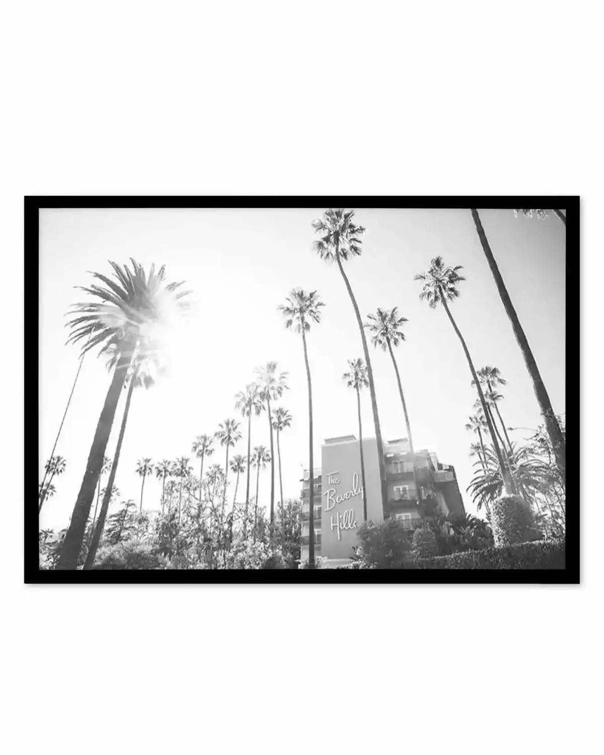 Beverly Hills Hotel I B&W | LS Art Print from Olive et Oriel where you can shop wallpaper and artworks online