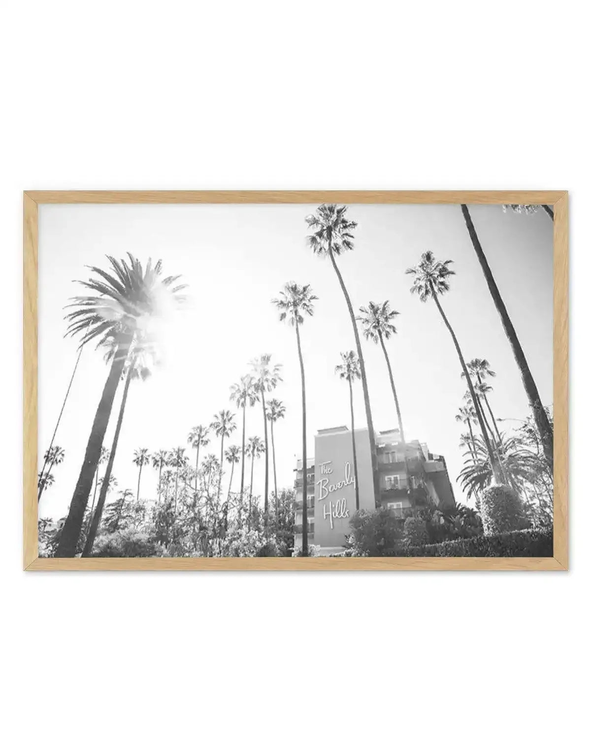 Beverly Hills Hotel I B&W | LS Art Print from Olive et Oriel where you can shop wallpaper and artworks online