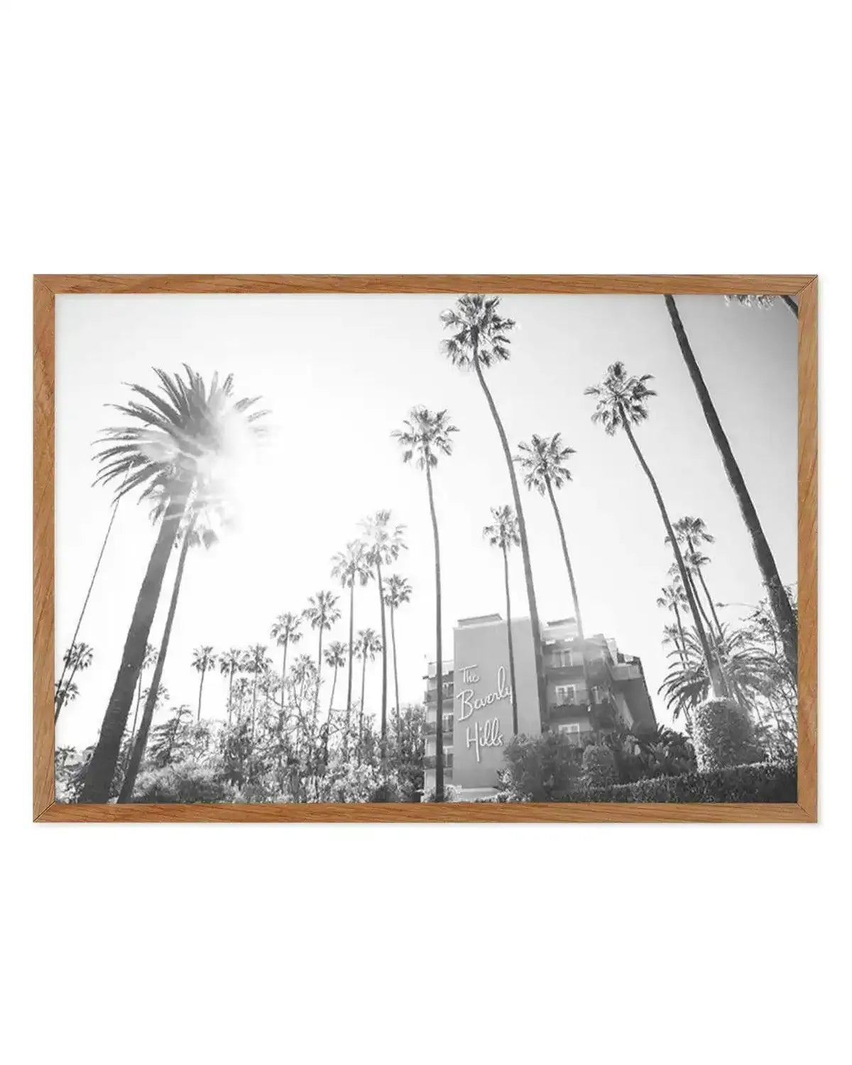 Beverly Hills Hotel I B&W | LS Art Print from Olive et Oriel where you can shop wallpaper and artworks online