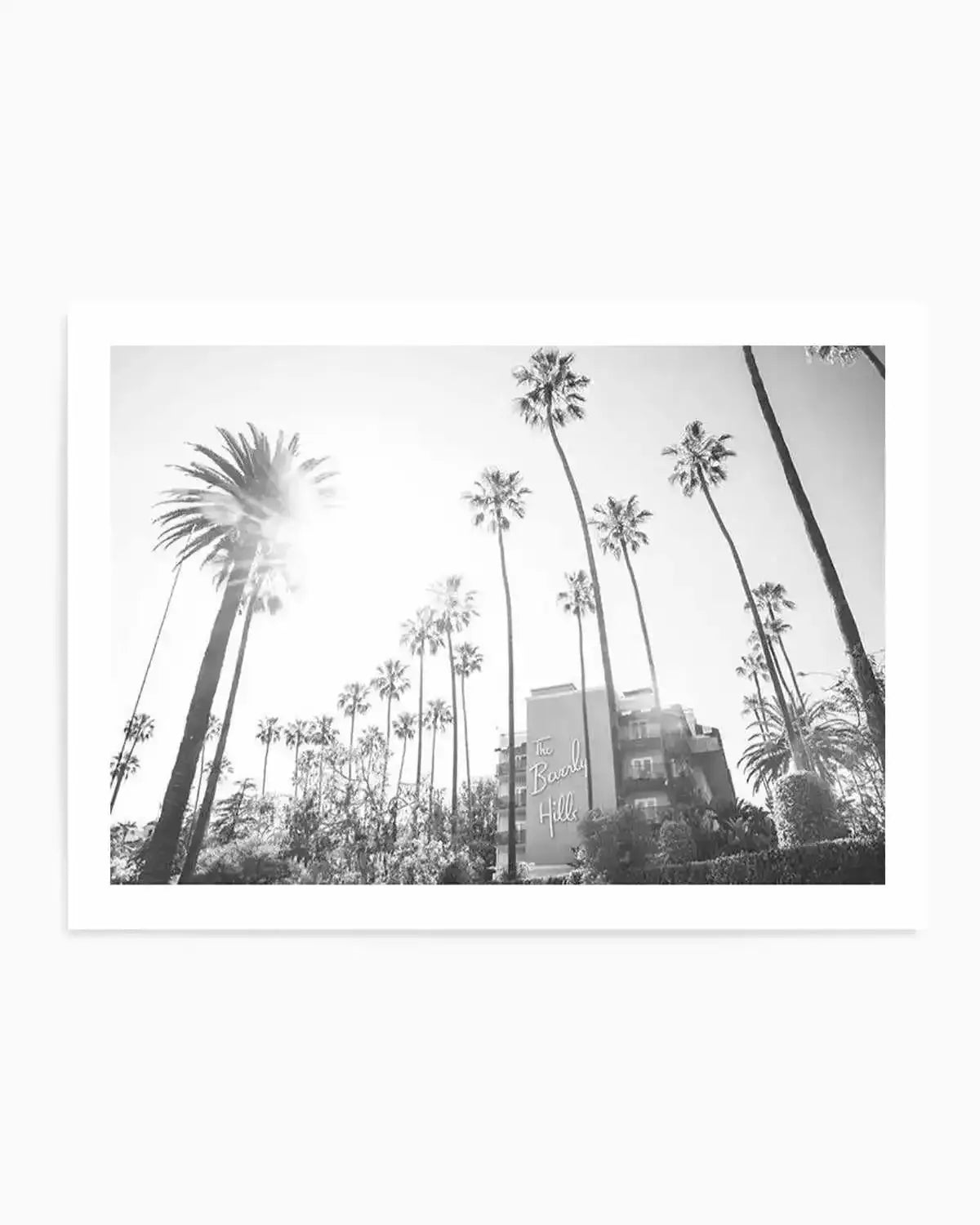 Beverly Hills Hotel I B&W | LS Art Print from Olive et Oriel where you can shop wallpaper and artworks online