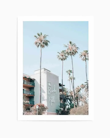 Beverly Hills Hotel | PT | Vintage Art Print from Olive et Oriel where you can shop wallpaper and artworks online