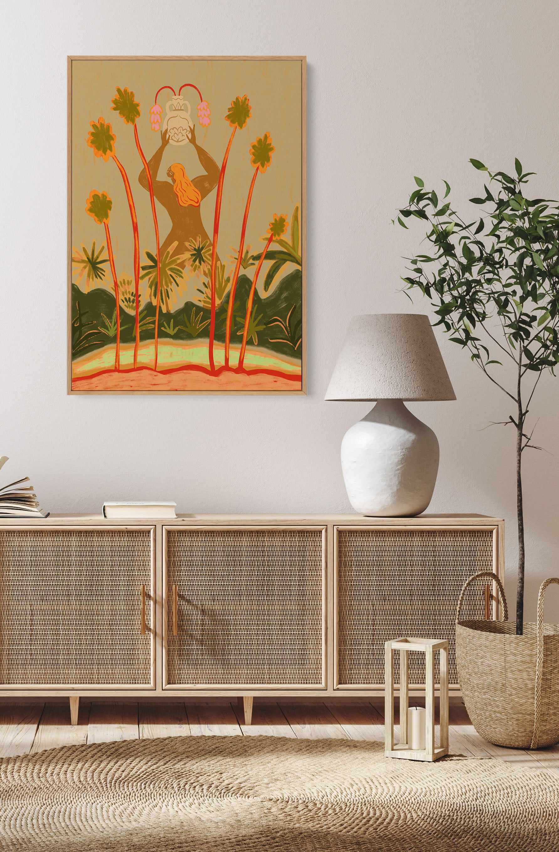 Beyond The Trees by Arty Guava | Framed Canvas Art Print from Olive et Oriel where you can shop wallpaper and artworks online
