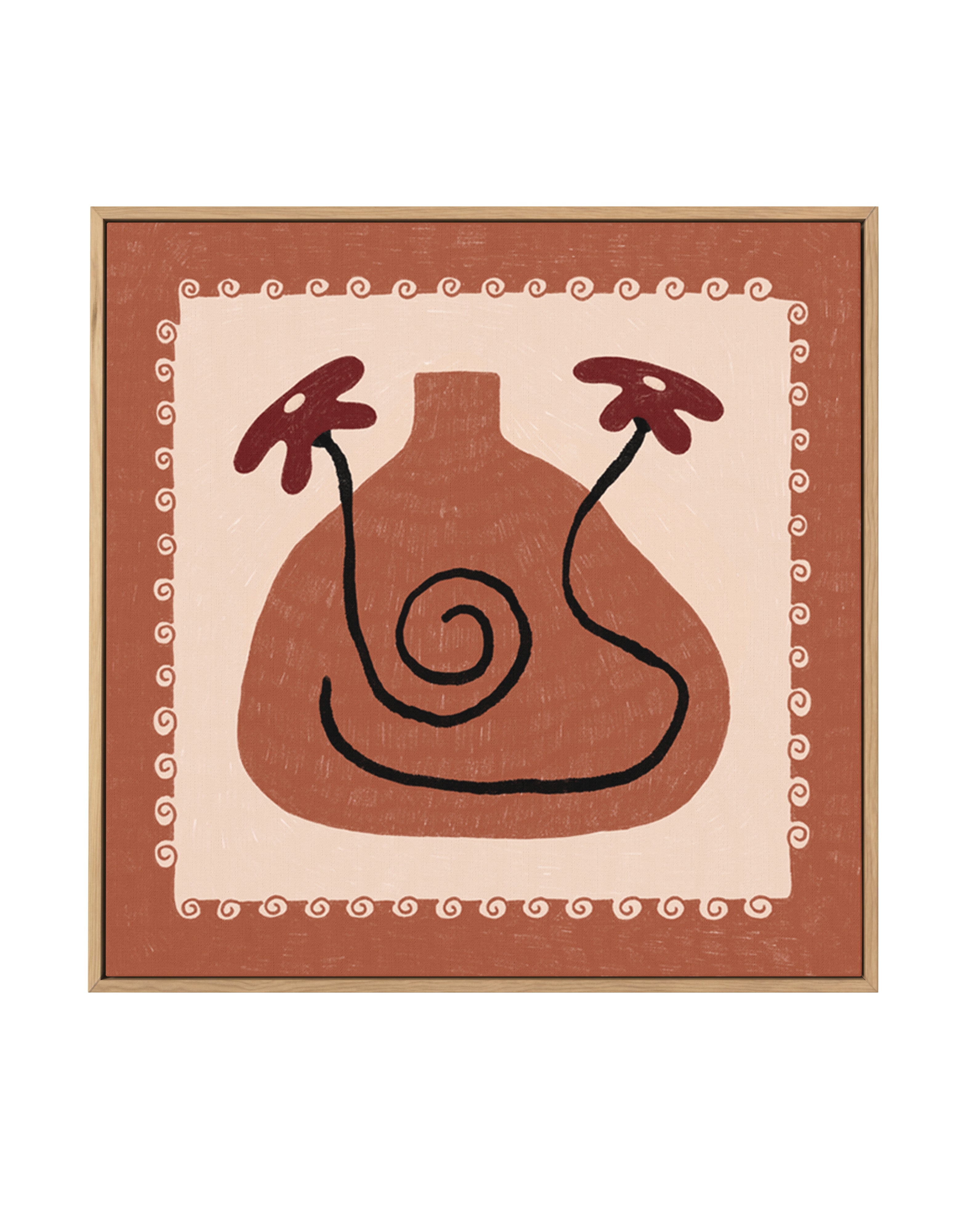 Beyond The Vase Bloom 1 by Shatha Al Dafai | Framed Canvas Art Print
