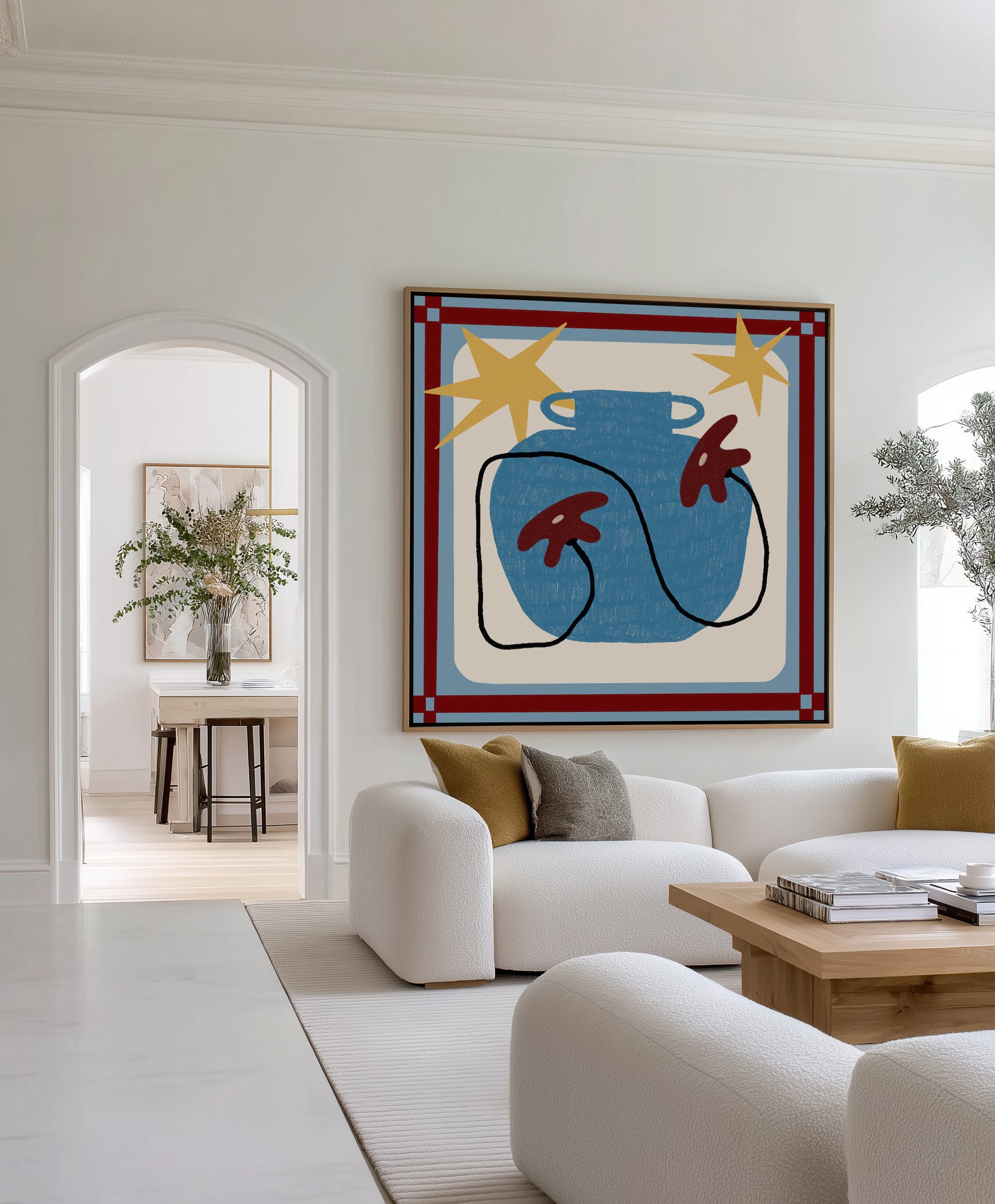 Beyond The Vase Bloom 11 by Shatha Al Dafai | Framed Canvas Art Print