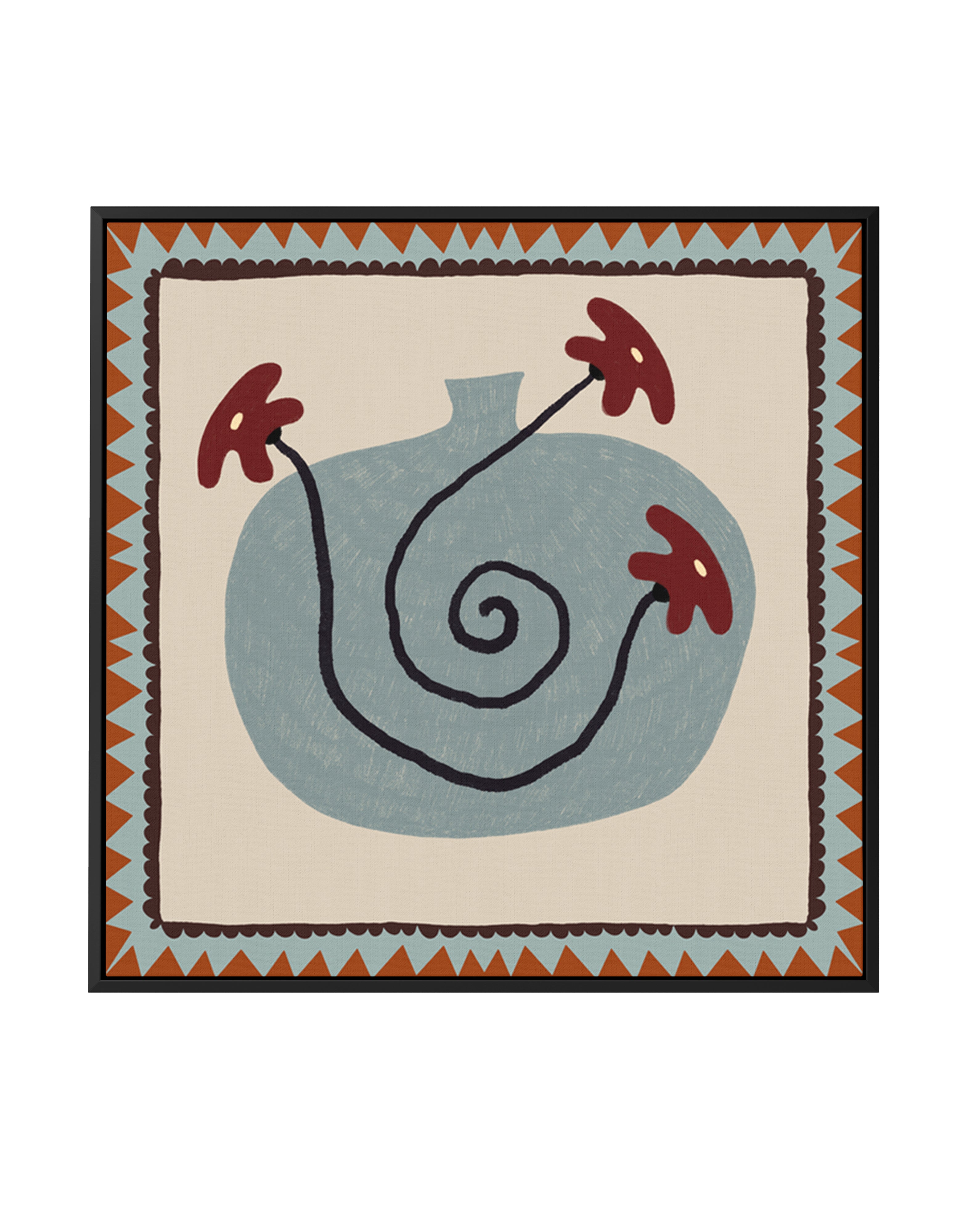 Beyond The Vase Bloom 12 by Shatha Al Dafai | Framed Canvas Art Print