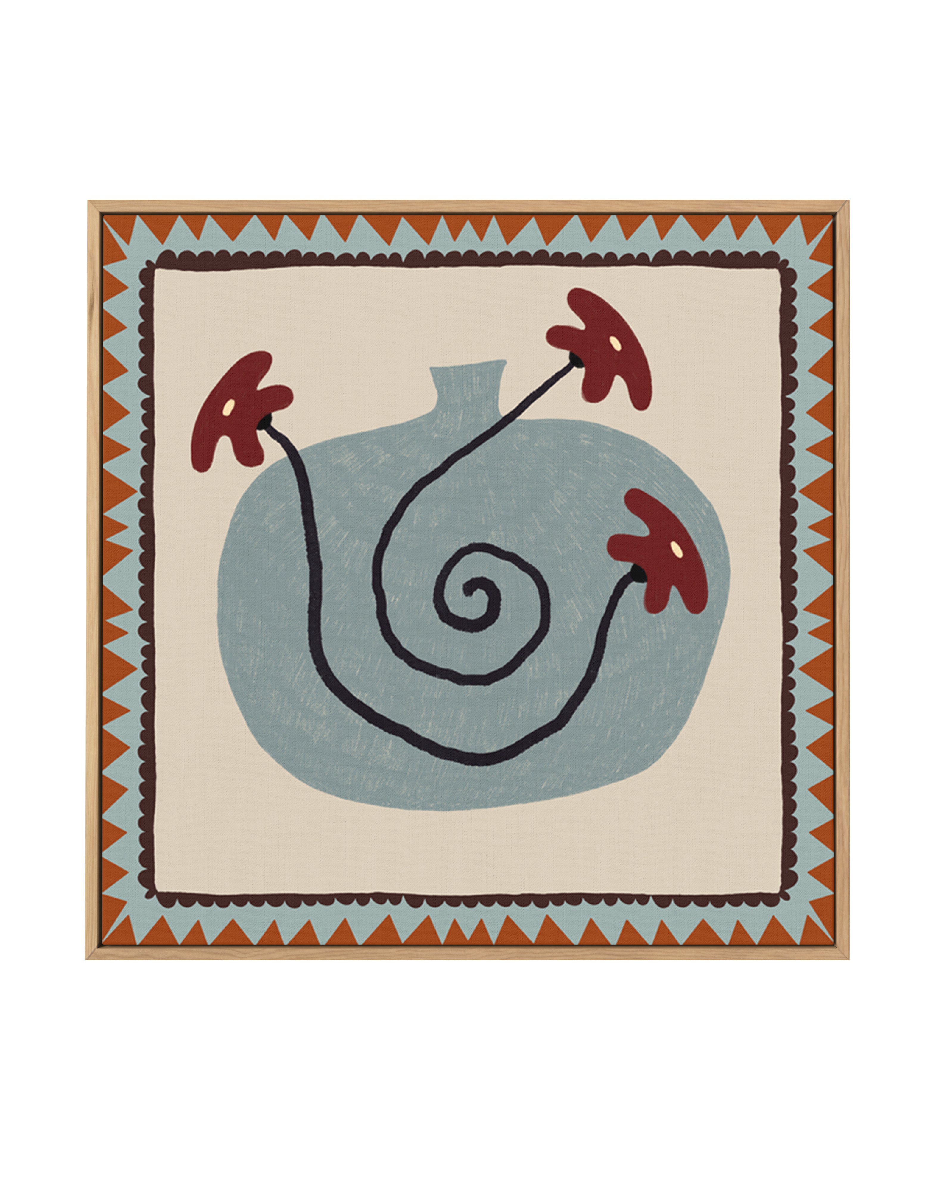 Beyond The Vase Bloom 12 by Shatha Al Dafai | Framed Canvas Art Print