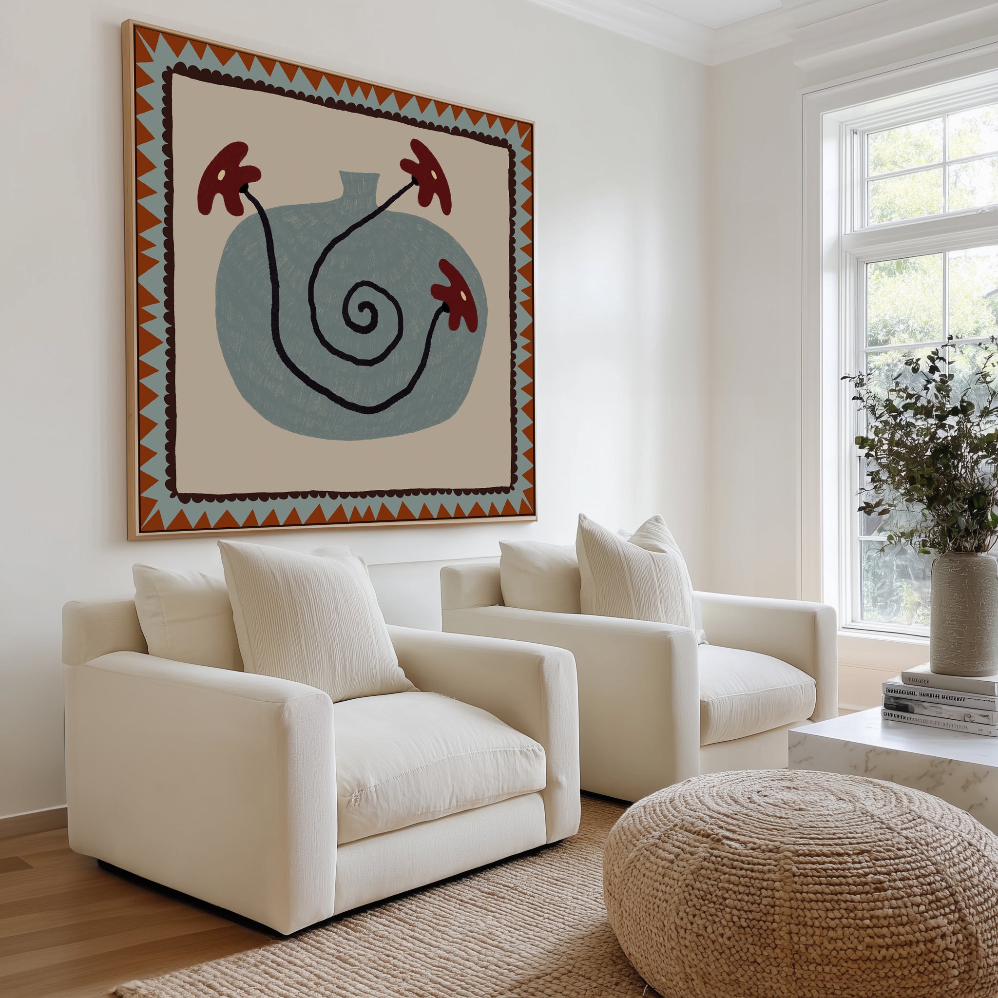 Beyond The Vase Bloom 12 by Shatha Al Dafai | Framed Canvas Art Print