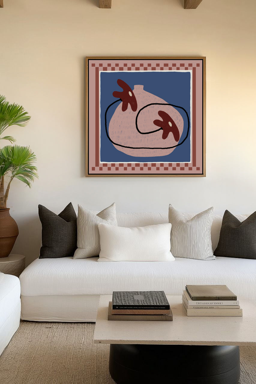 Beyond The Vase Bloom 3 by Shatha Al Dafai | Framed Canvas Art Print