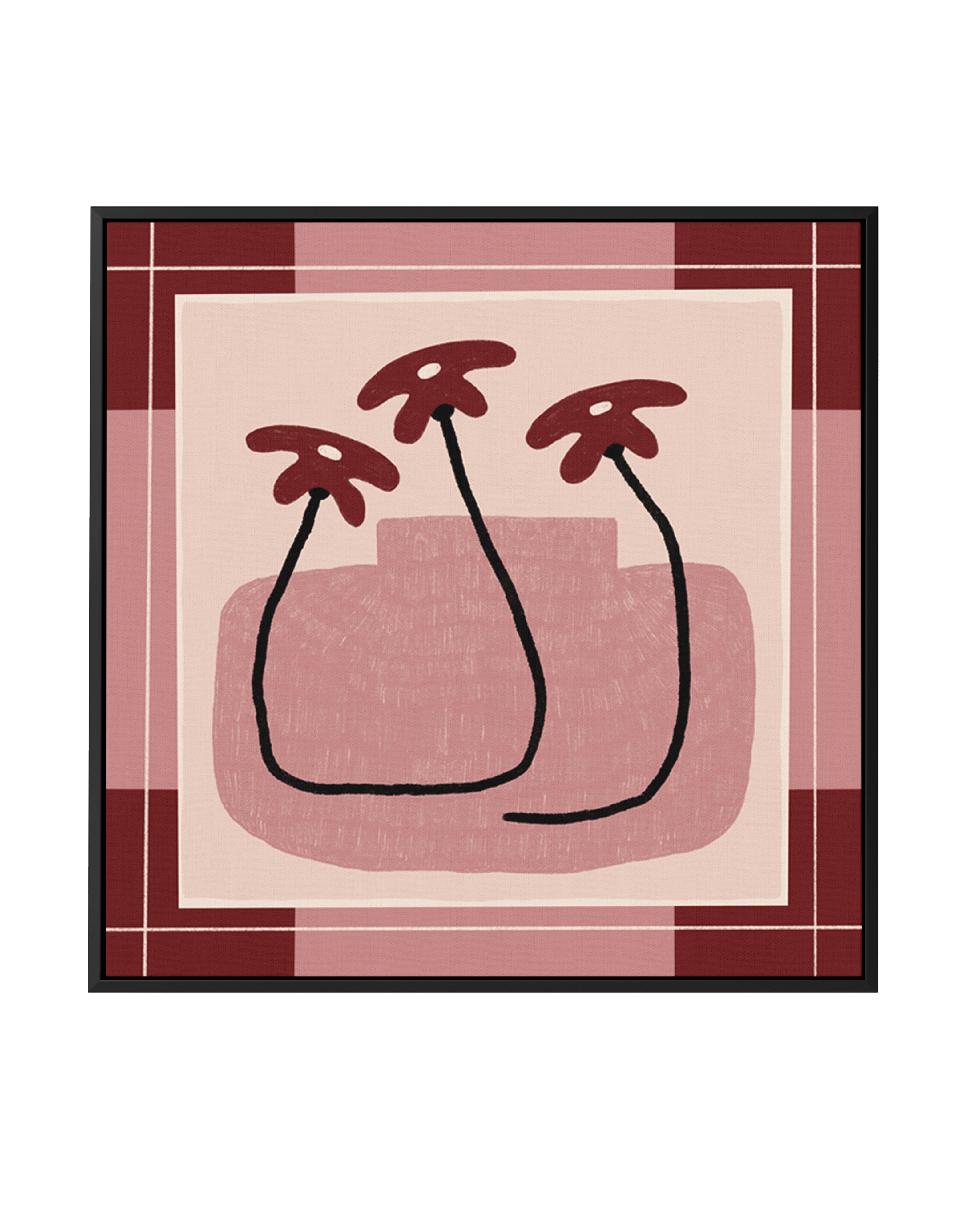 Beyond The Vase Bloom 5 by Shatha Al Dafai | Framed Canvas Art Print
