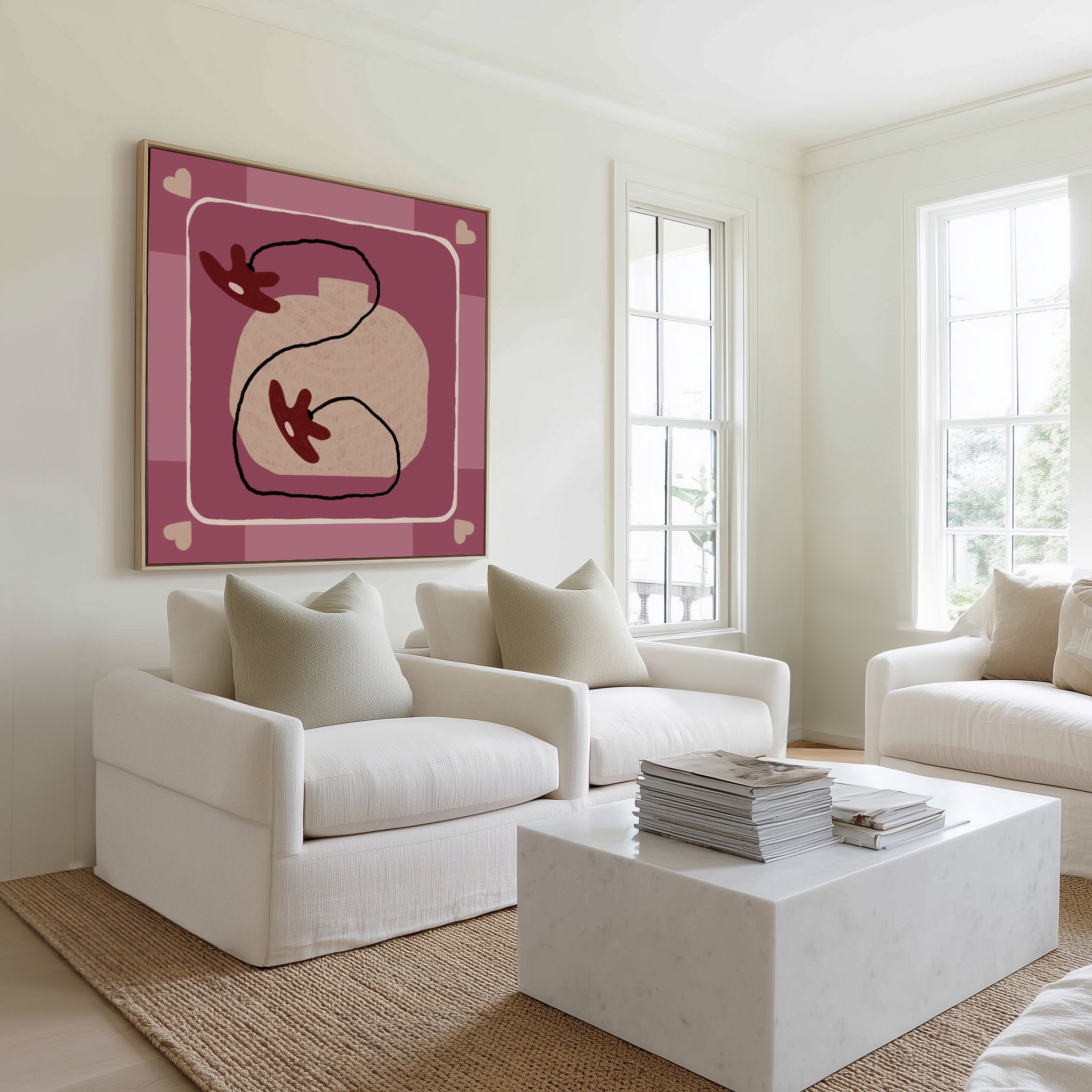 Beyond The Vase Bloom 6 by Shatha Al Dafai | Framed Canvas Art Print