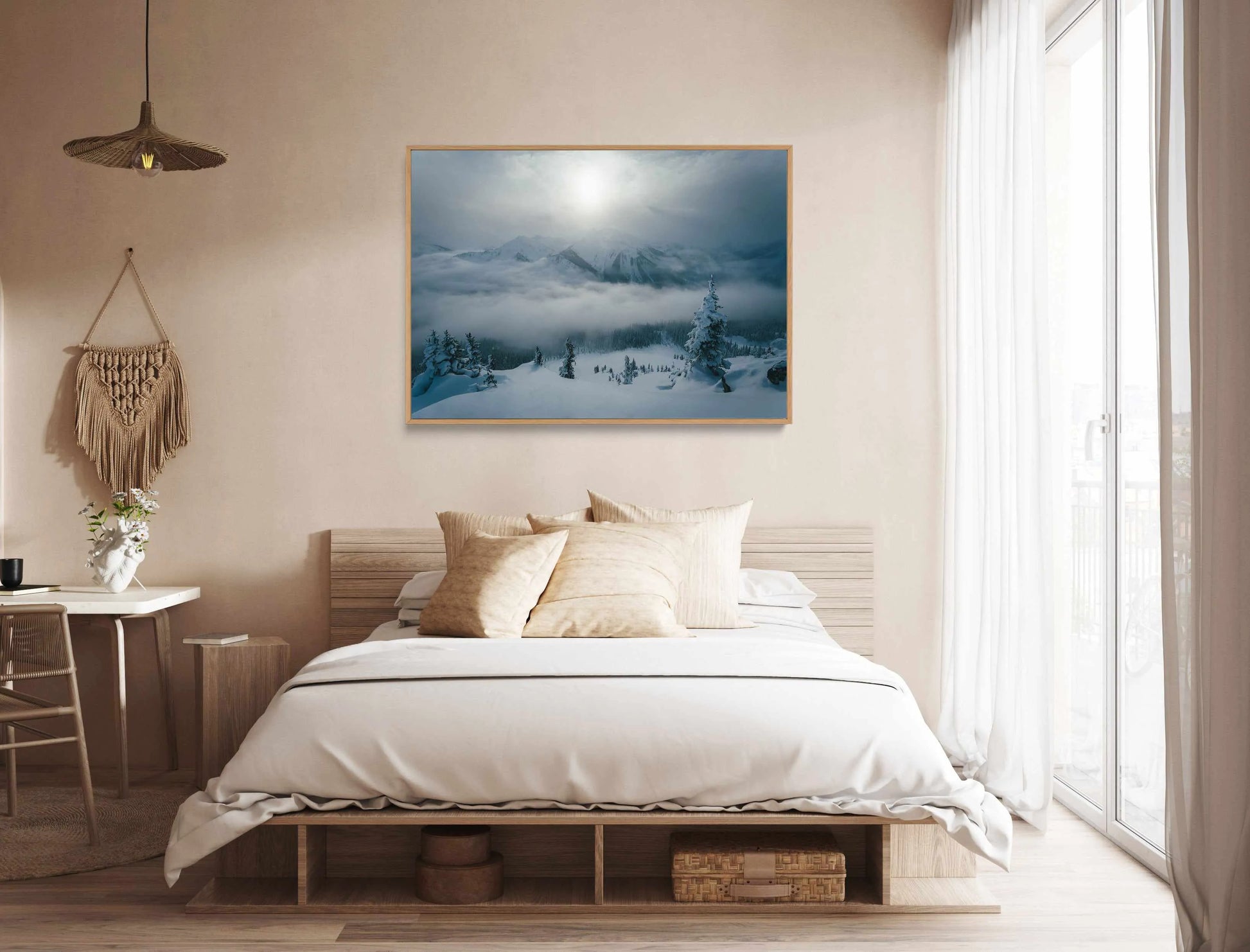 Big White by Kalen X | Framed Canvas Art Print from Olive et Oriel where you can shop wallpaper and artworks online