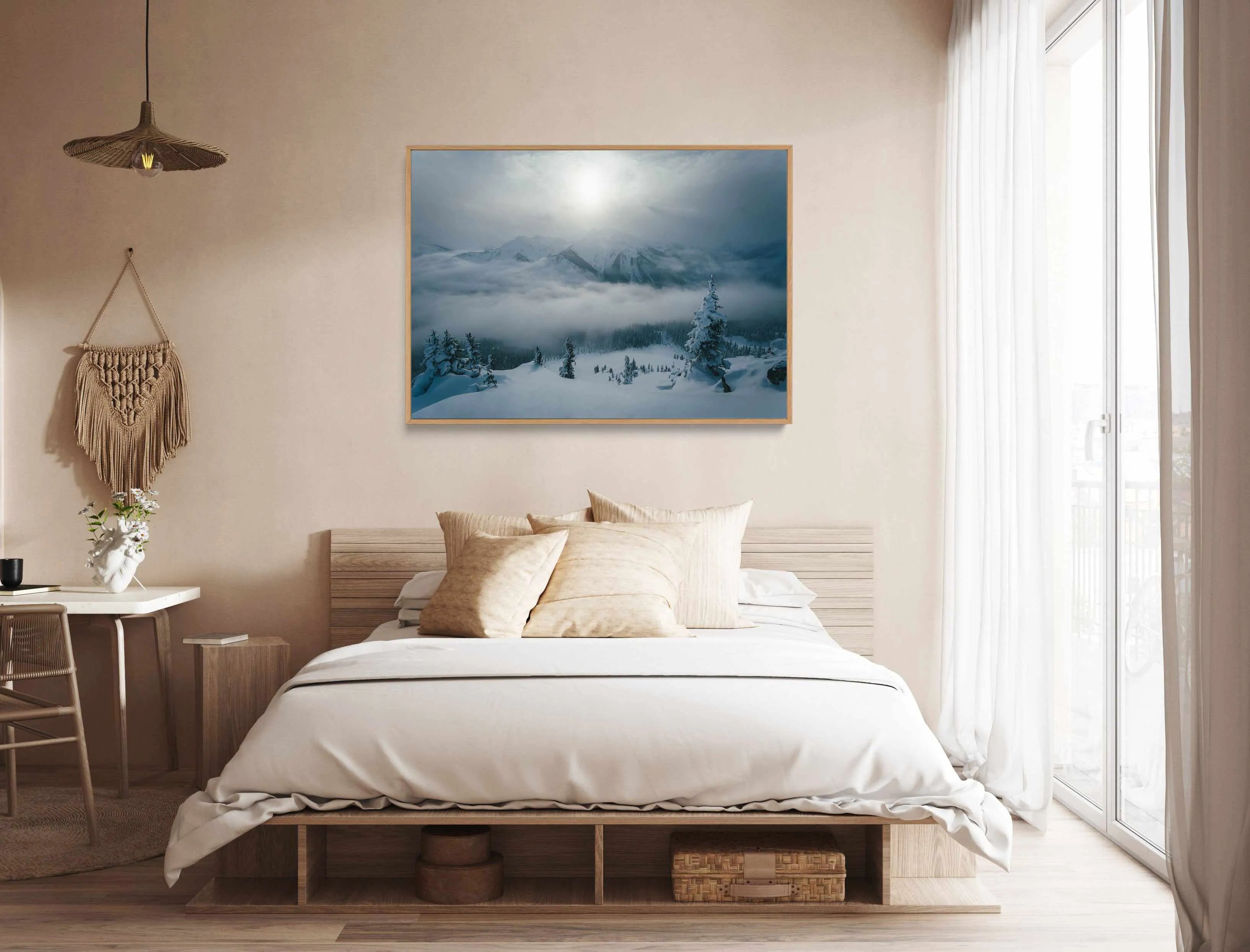 Big White by Kalen X | Framed Canvas Art Print from Olive et Oriel where you can shop wallpaper and artworks online