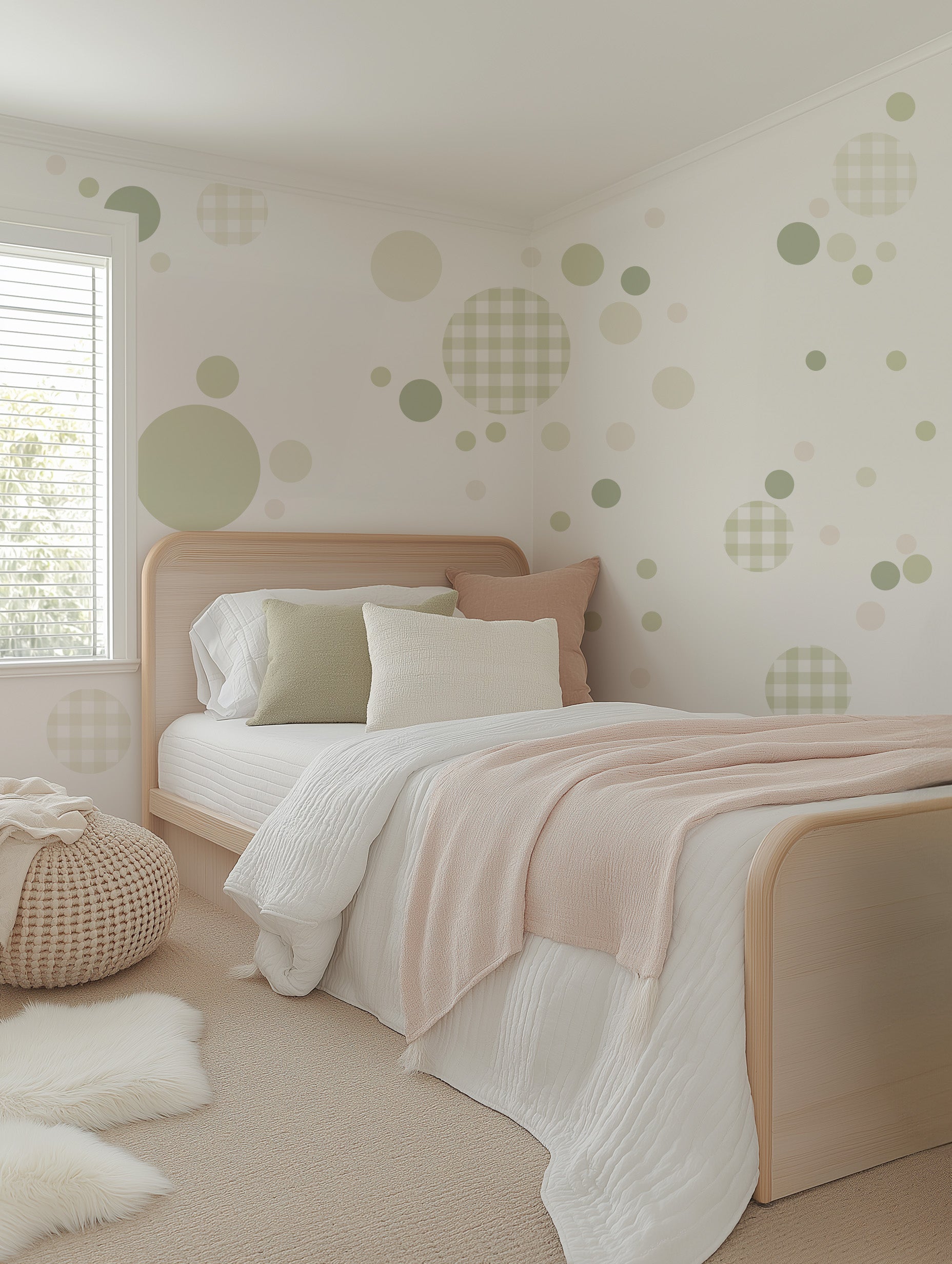 Big Dots in Sage Green Peel & Stick Decal