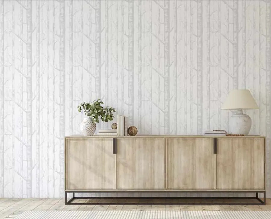 Birch Trees in Grey Wallpaper-Wallpaper-Buy Kids Removable Wallpaper Online Our Custom Made Children√¢‚Ç¨‚Ñ¢s Wallpapers Are A Fun Way To Decorate And Enhance Boys Bedroom Decor And Girls Bedrooms They Are An Amazing Addition To Your Kids Bedroom Walls Our Collection of Kids Wallpaper Is Sure To Transform Your Kids Rooms Interior Style From Pink Wallpaper To Dinosaur Wallpaper Even Marble Wallpapers For Teen Boys Shop Peel And Stick Wallpaper Online Today With Olive et Oriel