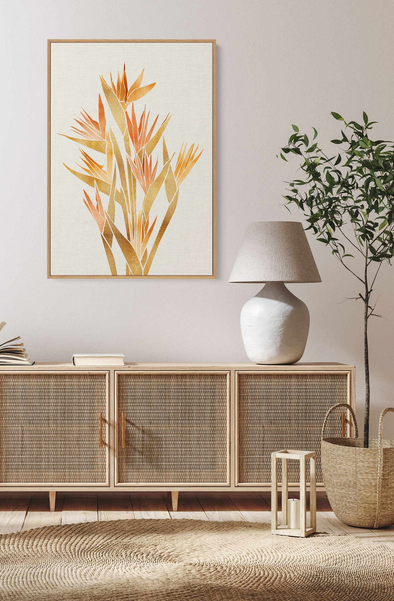 Bird of Paradise By Kristian Gallagher | Framed Canvas Art Print from Olive et Oriel where you can shop wallpaper and artworks online