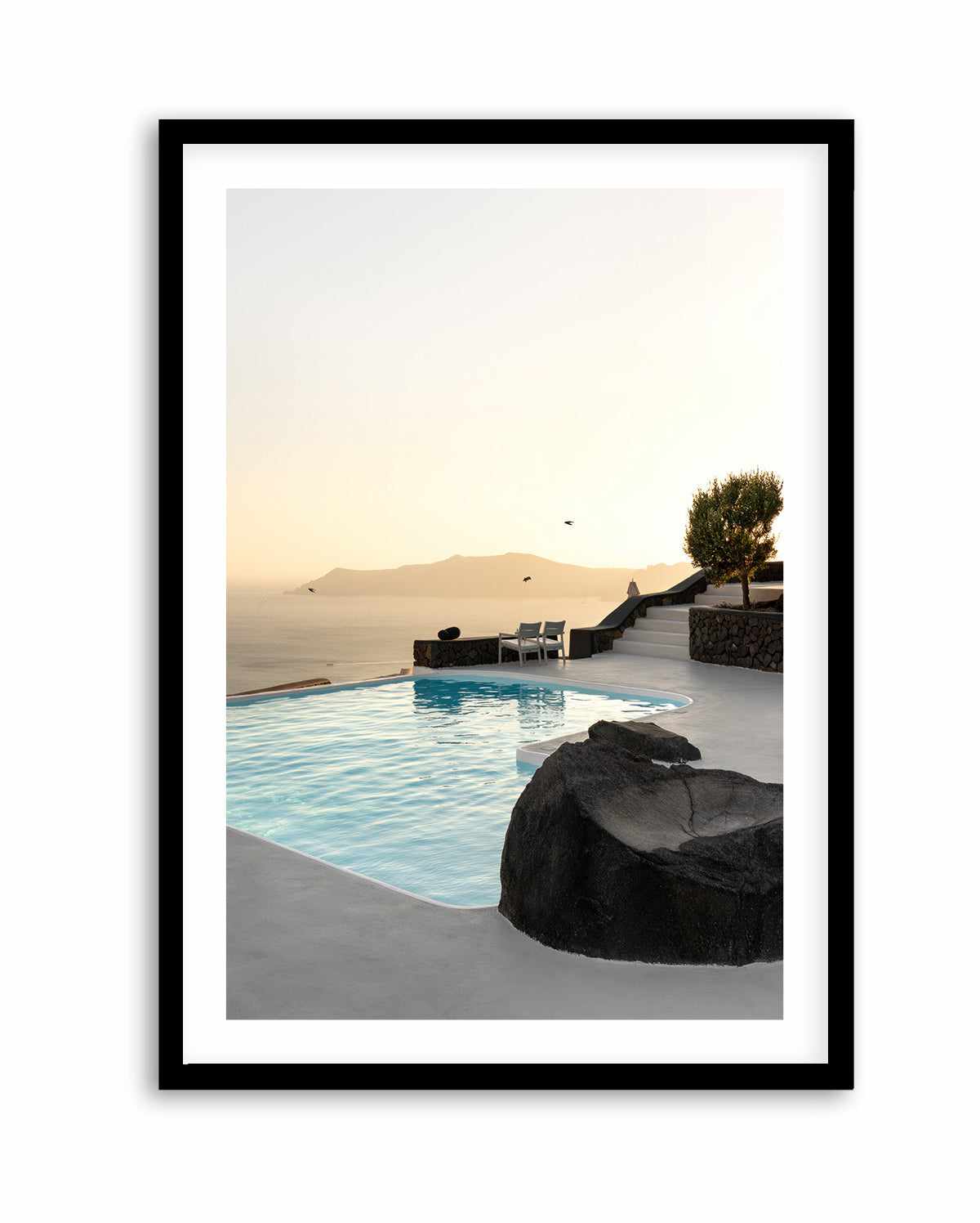 Birds Flying Over Swimming Pool By Minorstep | Art Print