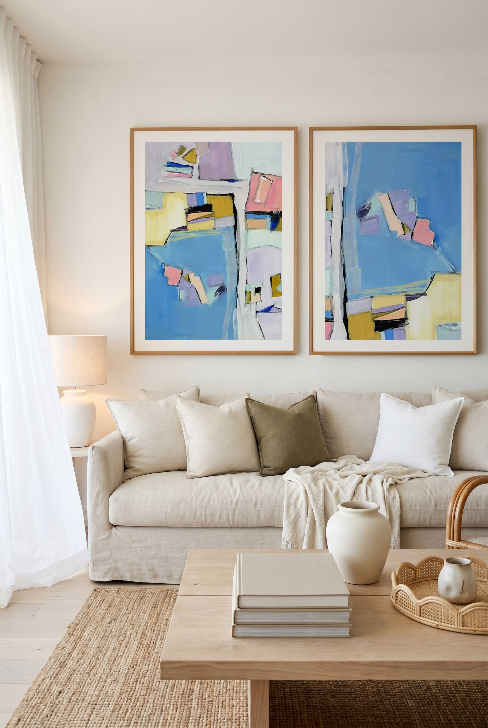 Birds Eye View II & III Art Print Set of 2 | Matching Wall Art