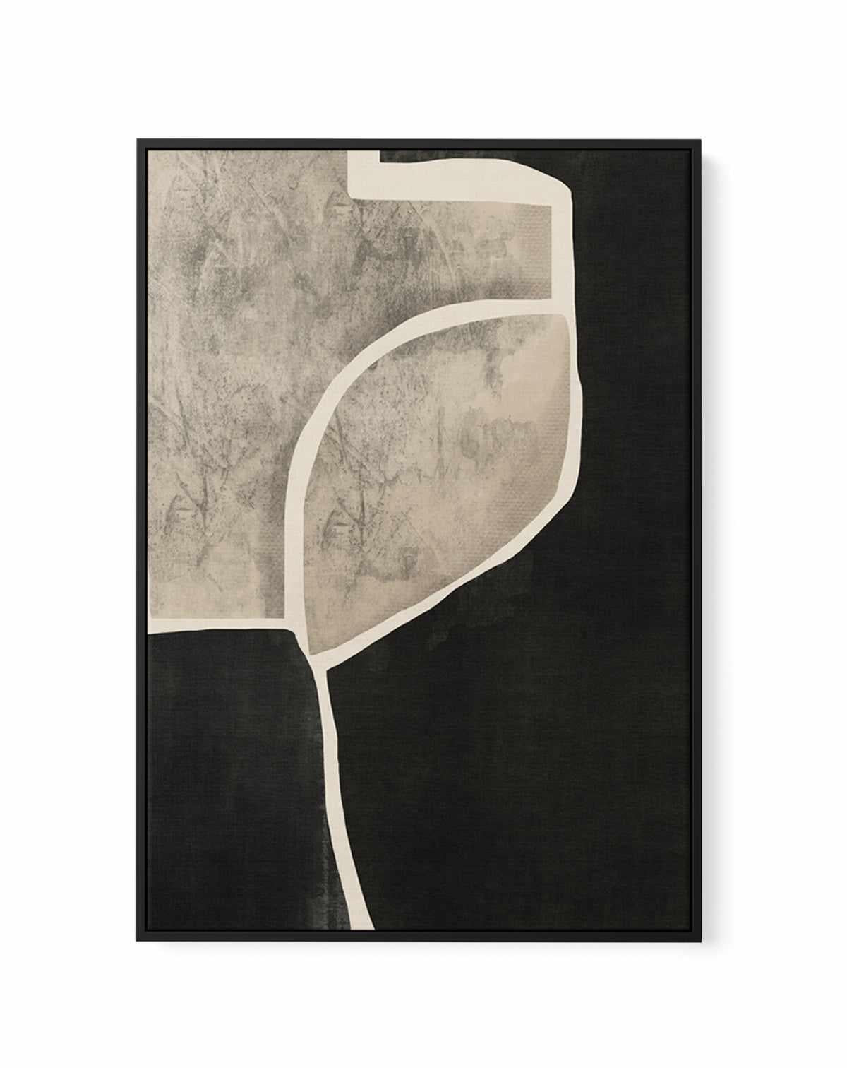 Black Abstract Mosaic by Little Dean | Framed Canvas Art Print from Olive et Oriel where you can shop wallpaper and artworks online