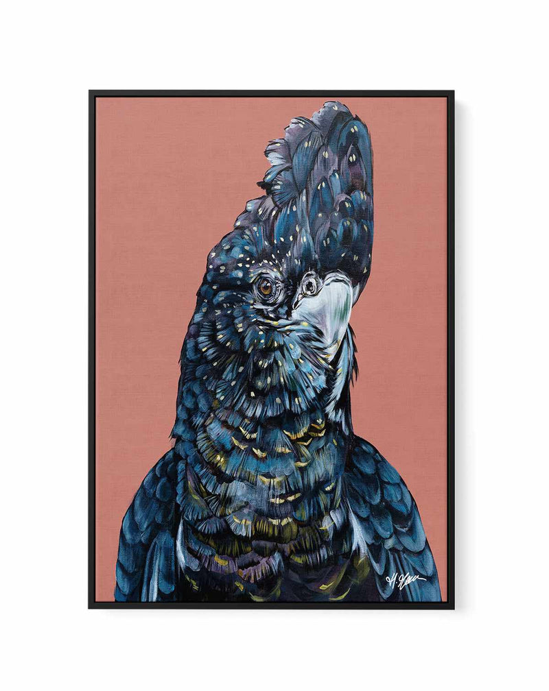 Black Cockatoo I by Heylie Morris | Framed Canvas Art Print