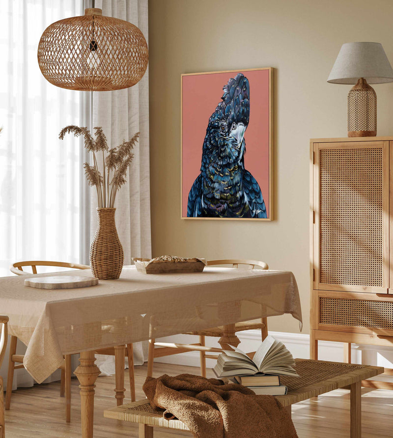 Black Cockatoo I by Heylie Morris | Framed Canvas Art Print