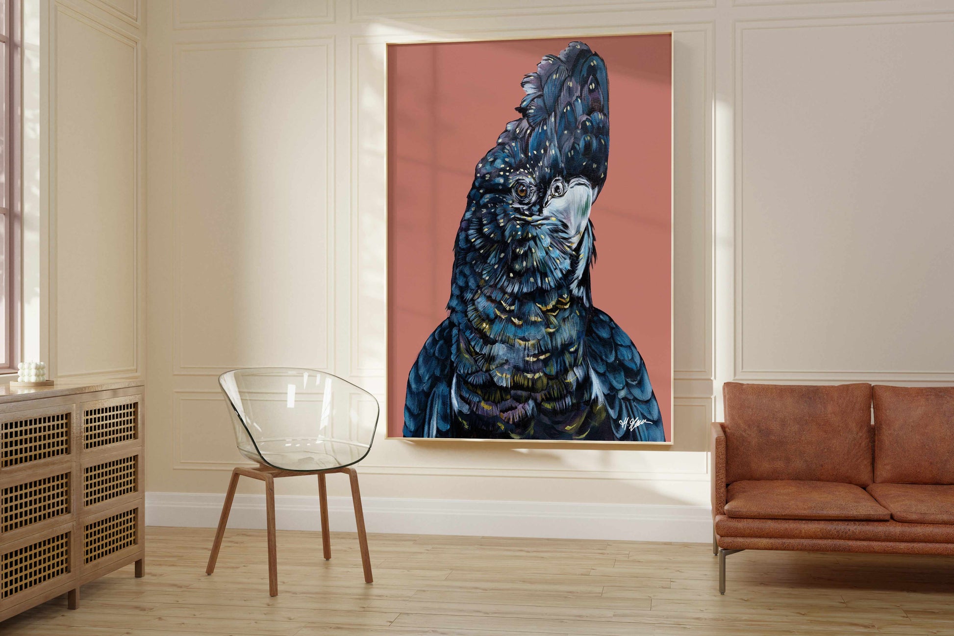 Black Cockatoo I by Heylie Morris | Art Print from Olive et Oriel where you can shop wallpaper and artworks online