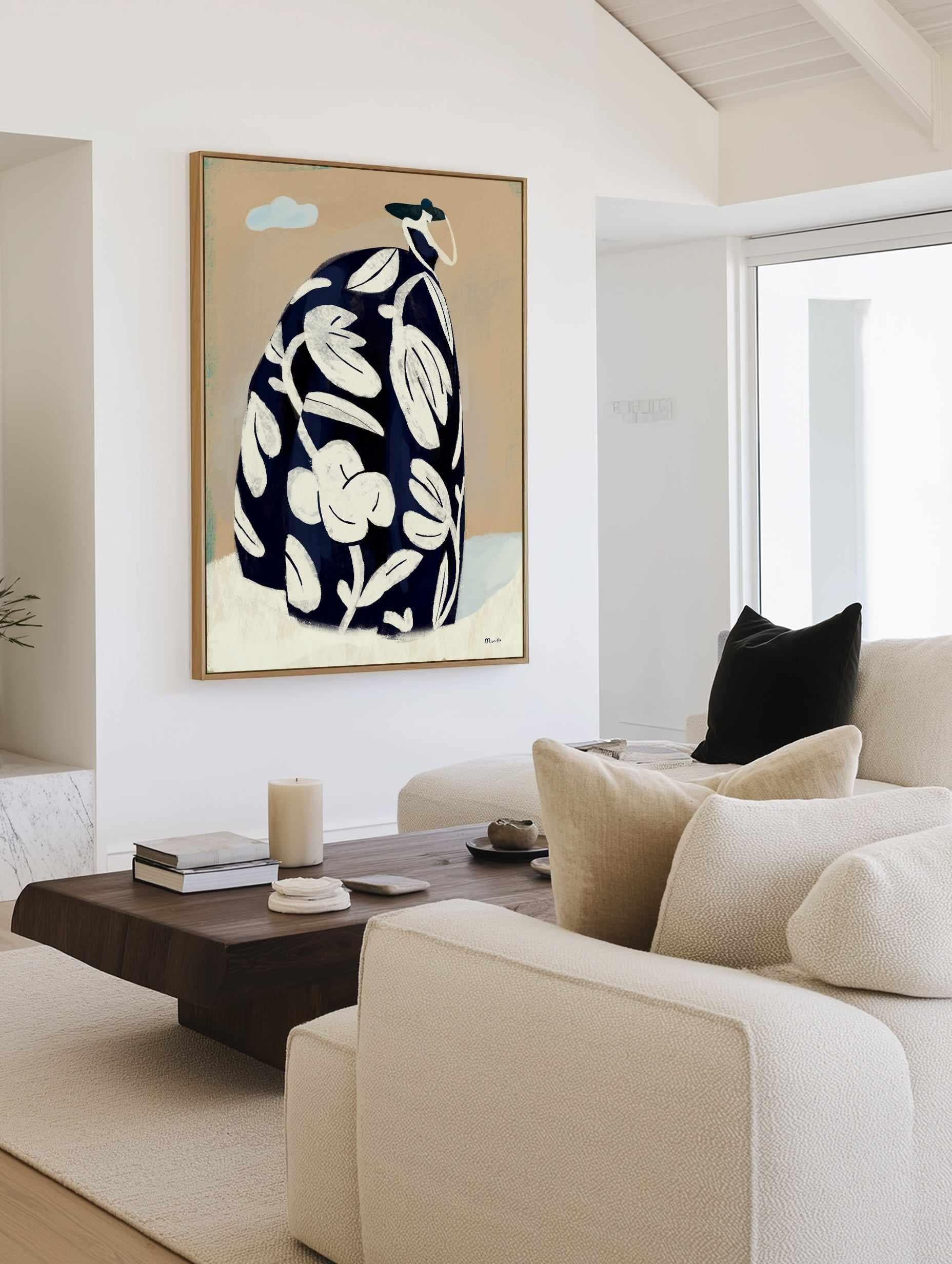 Black Dress by Marco Marella | Framed Canvas Art Print from Olive et Oriel where you can shop wallpaper and artworks online