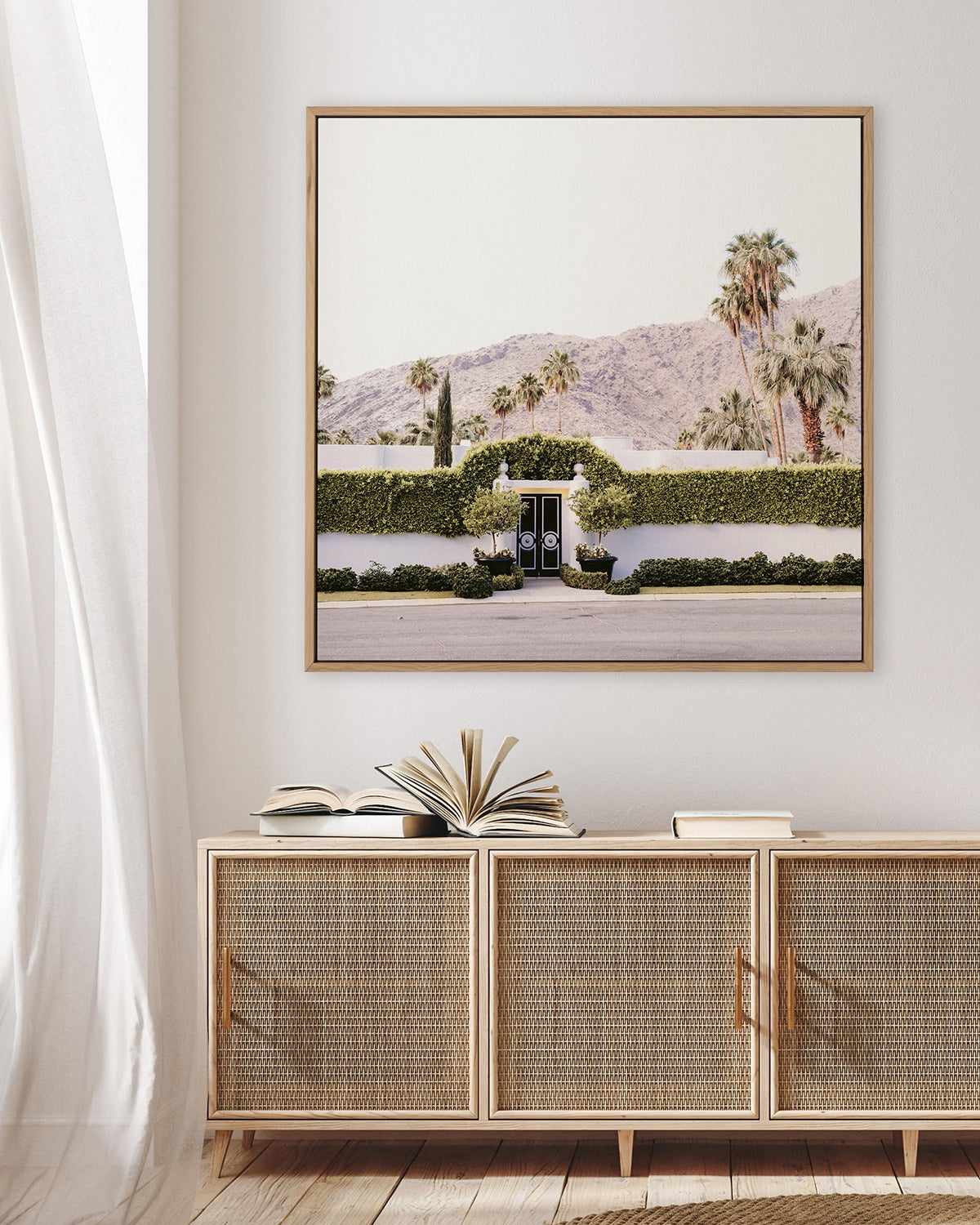 Black Gate, Palm Springs | Framed Canvas Art Print