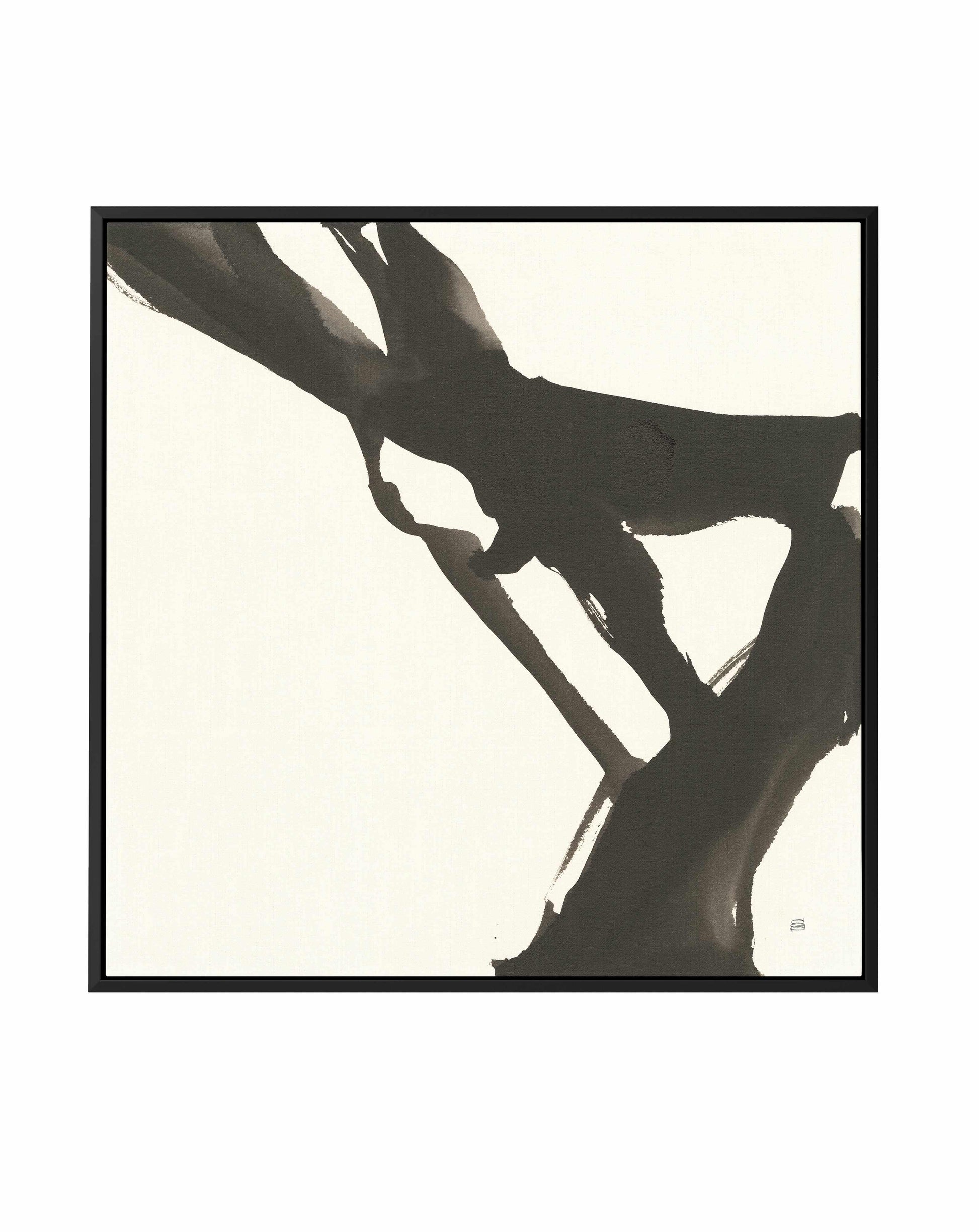 Black Gesture I | Framed Canvas Art Print from Olive et Oriel where you can shop wallpaper and artworks online