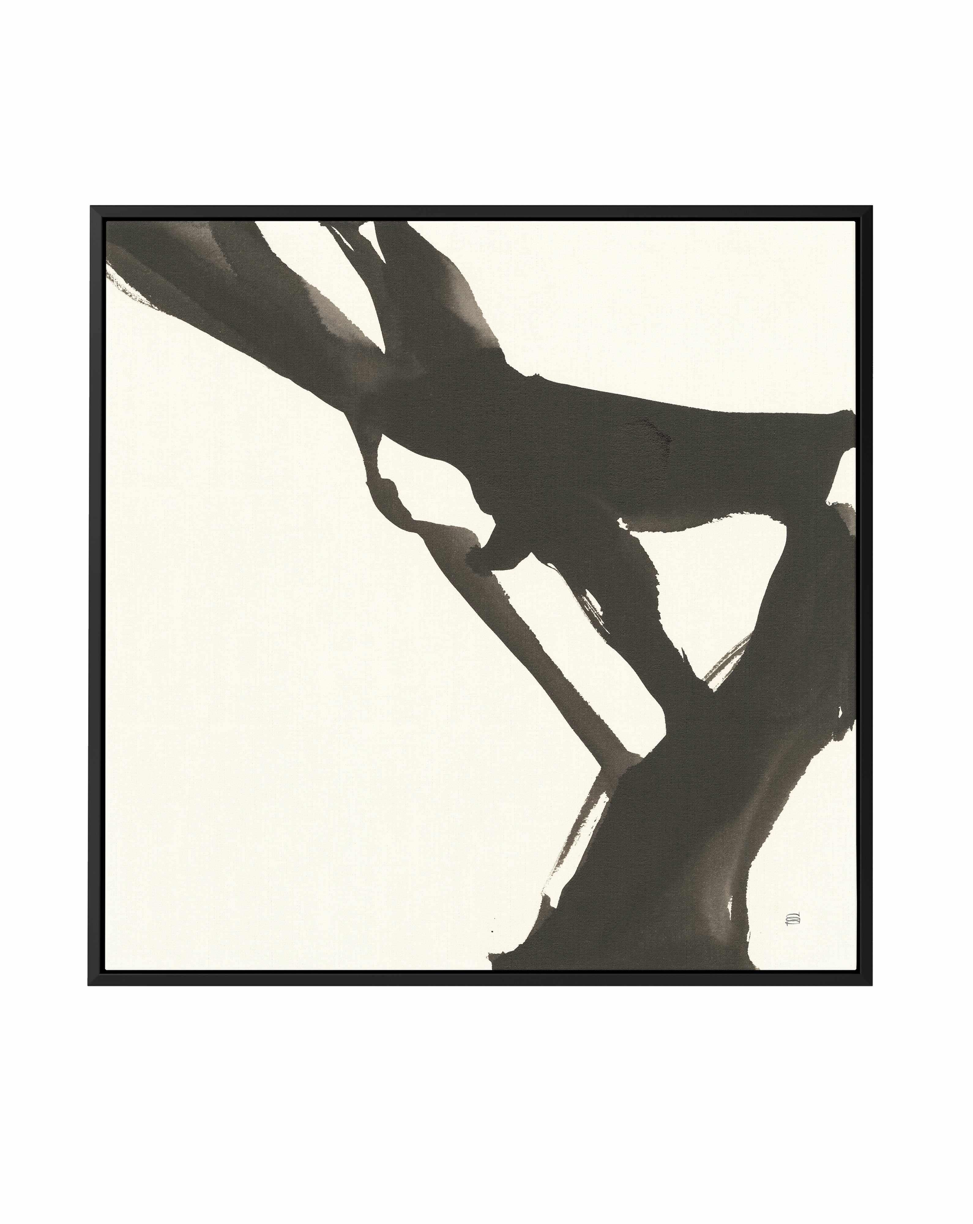 Black Gesture I | Framed Canvas Art Print from Olive et Oriel where you can shop wallpaper and artworks online
