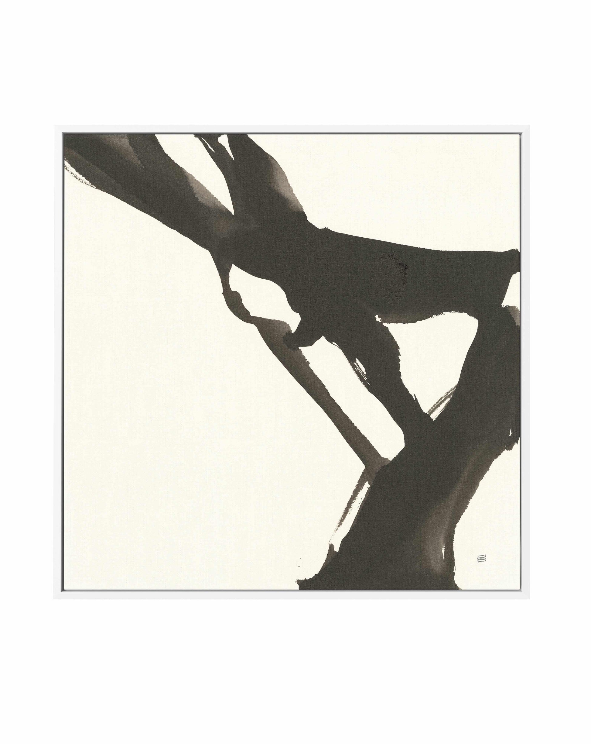 Black Gesture I | Framed Canvas Art Print from Olive et Oriel where you can shop wallpaper and artworks online