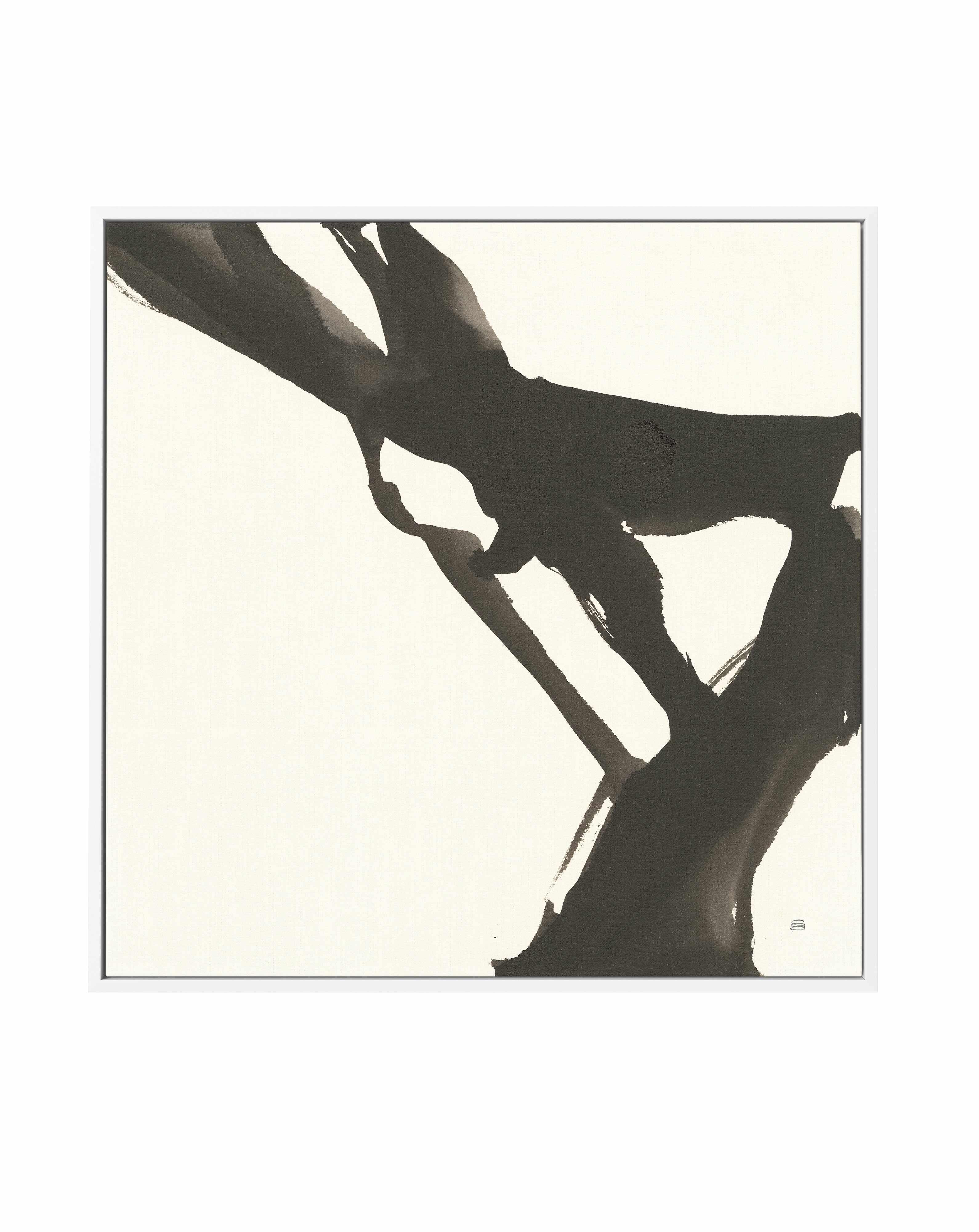 Black Gesture I | Framed Canvas Art Print from Olive et Oriel where you can shop wallpaper and artworks online