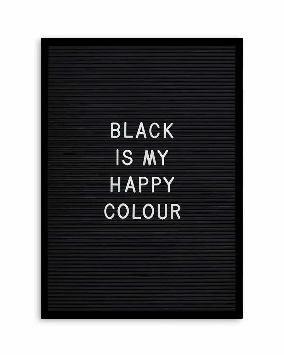 Black Is My Happy Colour Art Print from Olive et Oriel where you can shop wallpaper and artworks online